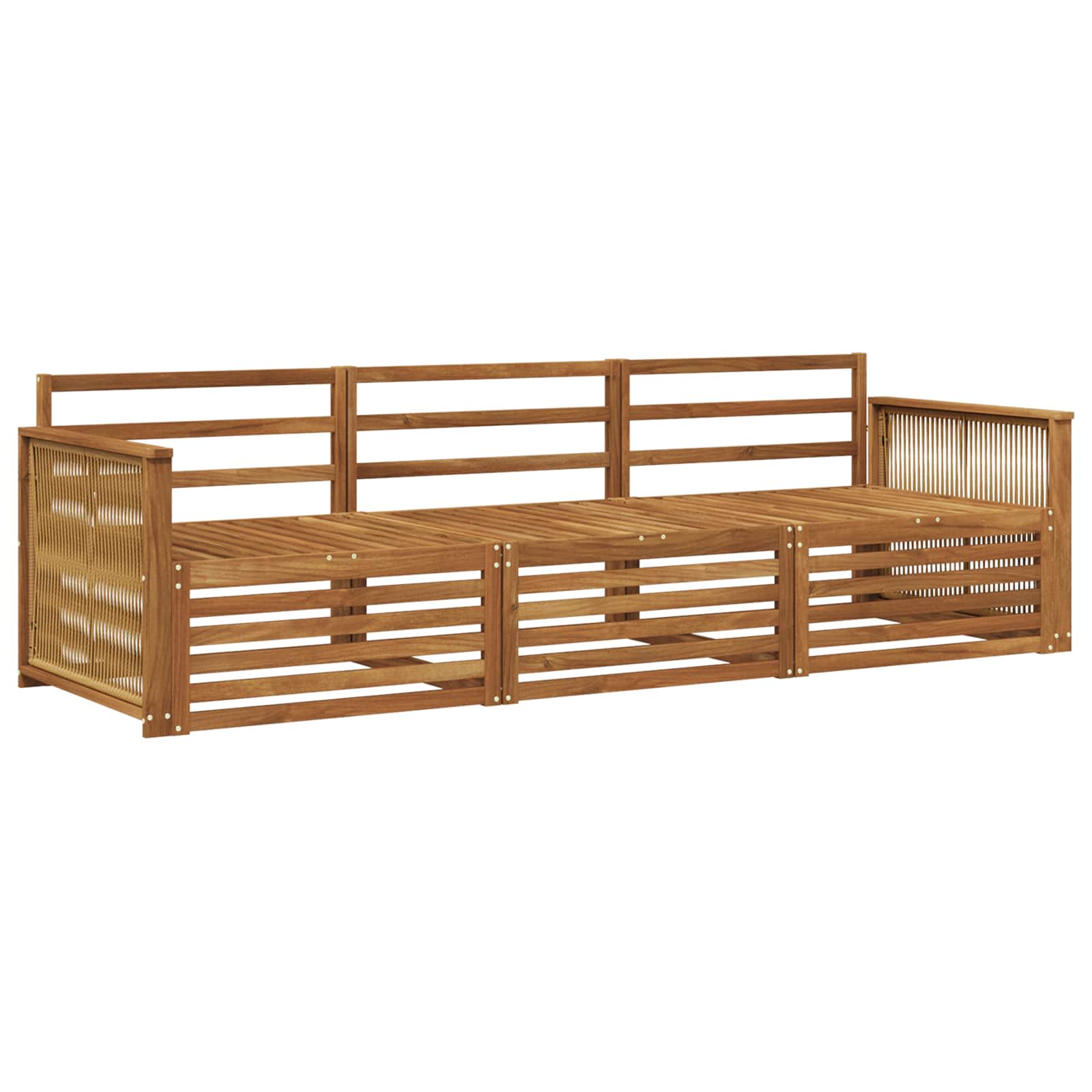 Buiten bankenset 3 pcs Naturel Massief Acaciahout image 1