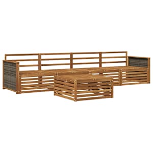 Zunanja garnitura za sedenje 5 pcs Naravna Masiven les akacije