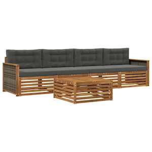 Zunanja garnitura za sedenje 5 pcs Naravna in antracitna