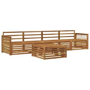 Zunanja garnitura za sedenje 5 pcs Naravna Masiven les akacije