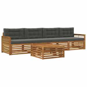 Zunanja garnitura za sedenje 5 pcs Naravna in antracitna