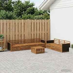 Zunanja garnitura za sedenje 8 pcs Naravna 79 x 79 x 37 cm