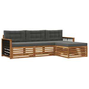 Zunanja garnitura za sedenje z blazino Naravna in antracitna