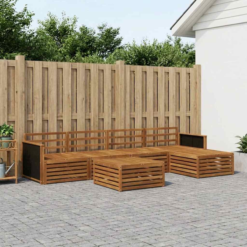 Venkovní pohovková souprava 6 pcs Přírodní 79 x 79 x 37 cm