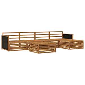 Venkovní pohovková souprava 6 pcs Přírodní 79 x 79 x 37 cm - obrázek 2