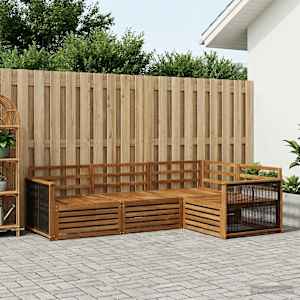 Zunanja garnitura za sedenje 4 pcs Naravna Masiven les akacije