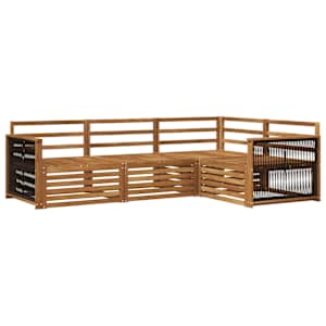 Zunanja garnitura za sedenje 4 pcs Naravna Masiven les akacije