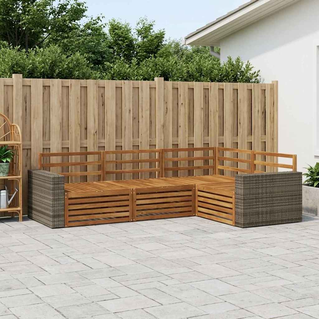 Venkovní pohovková souprava 4 pcs Přírodní