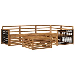 Zunanja garnitura za sedenje 5 pcs Naravna Masiven les akacije