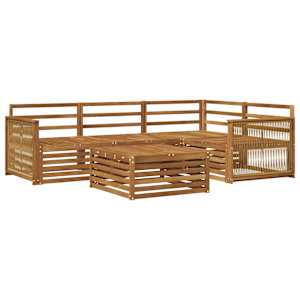 Zunanja garnitura za sedenje 5 pcs Naravna Masiven les akacije