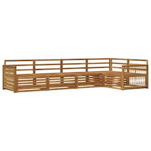 Zunanja garnitura za sedenje 5 pcs Naravna Masiven les akacije