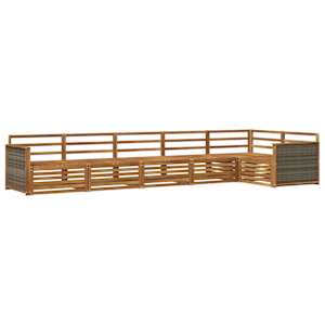 Zunanja garnitura za sedenje 6 pcs Naravna Masiven les akacije