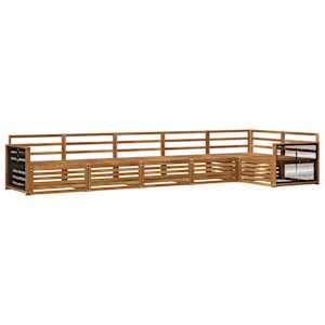 Zunanja garnitura za sedenje 6 pcs Naravna Masiven les akacije