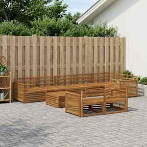 Zunanja garnitura za sedenje 9 pcs
