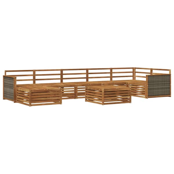 vidaXL V&auml;li diivanikomplekt 8 tk Naturaalne