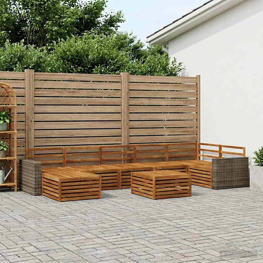 Venkovní pohovková souprava 8 pcs Přírodní