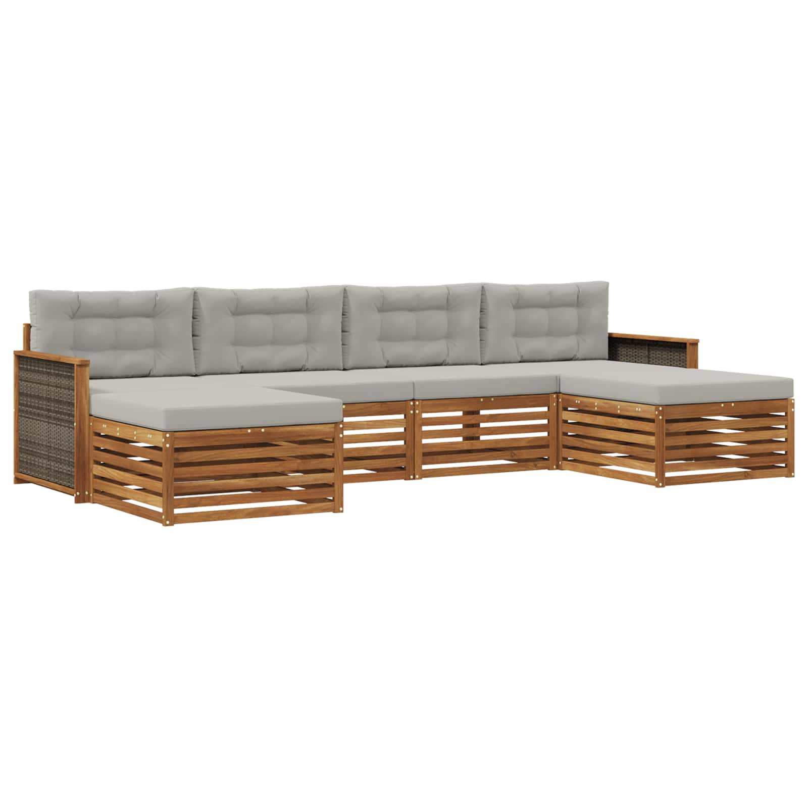 Sofa-Sets met kussen 6 pcs Massief Acaciahout image 2