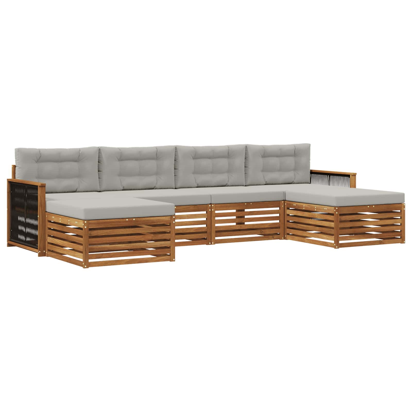 Sofa-Sets met kussen 6 pcs Massief Acaciahout image 2