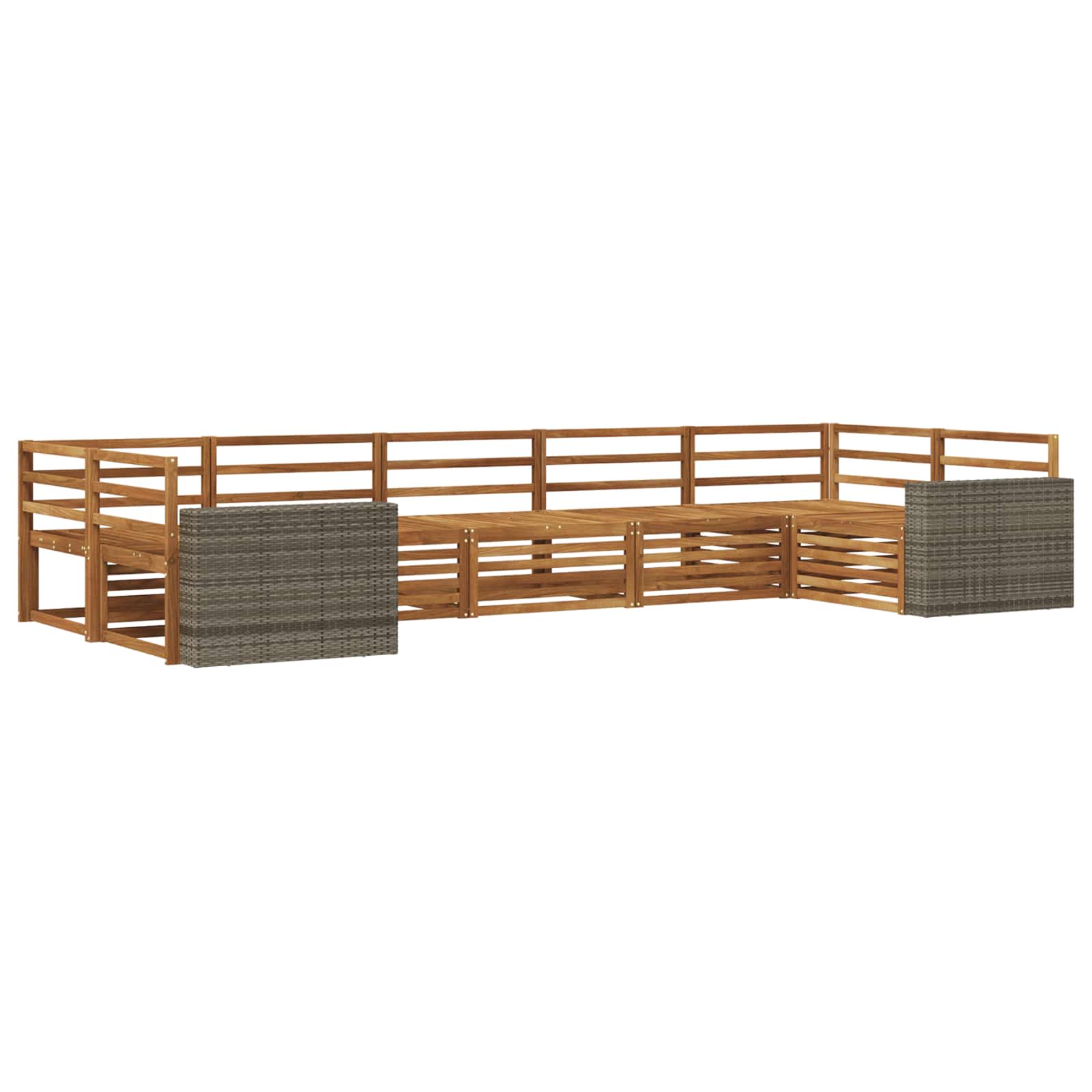 Venkovní pohovková souprava 7 pcs Přírodní