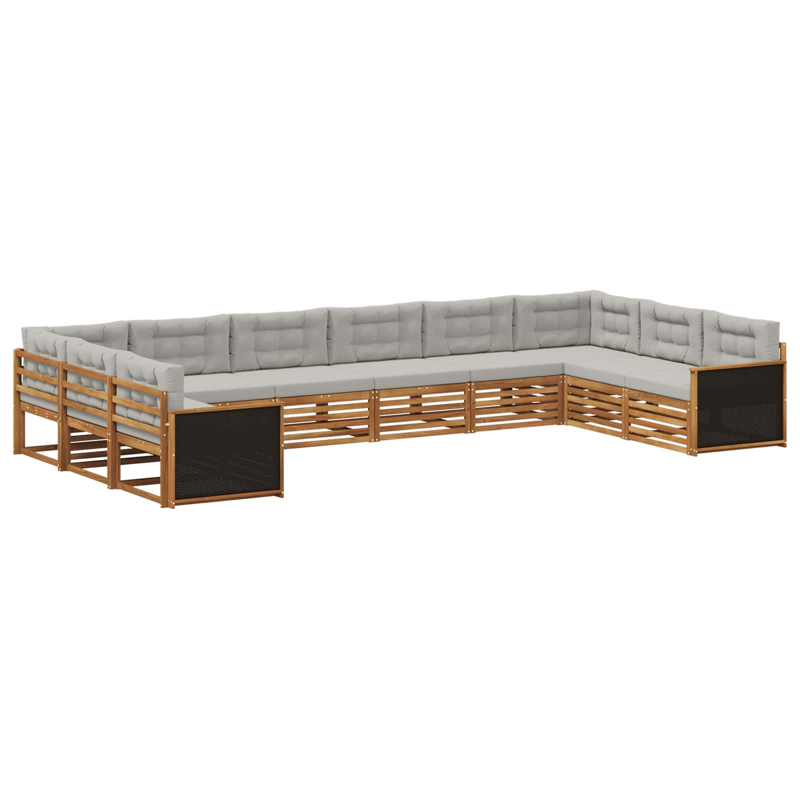 Sofa-Sets met kussen 10 pcs Massief Acaciahout image 1