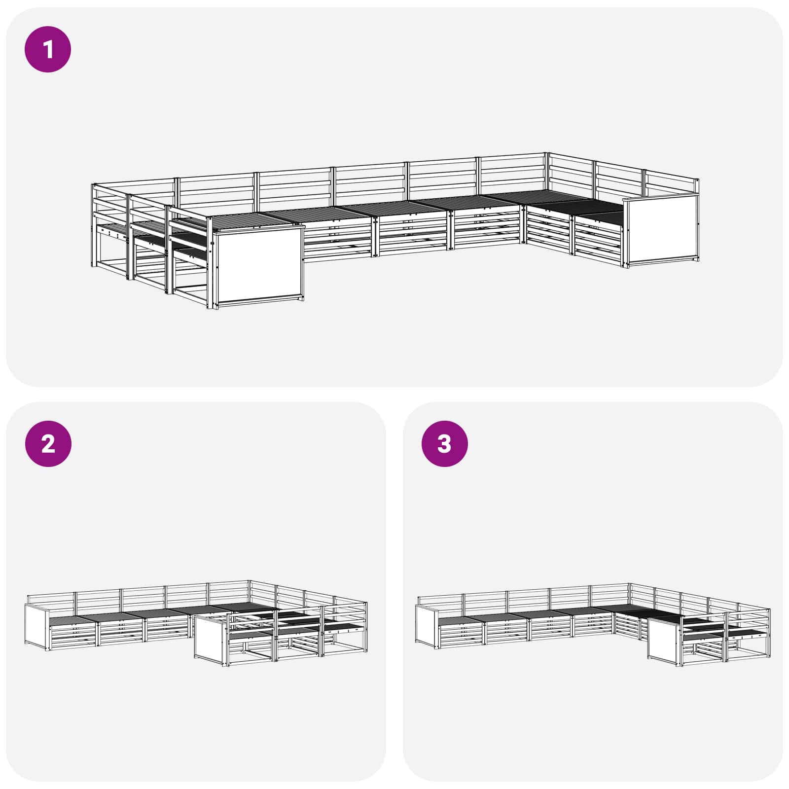 Sofa-Sets 10 pcs Massief Acaciahout image 5
