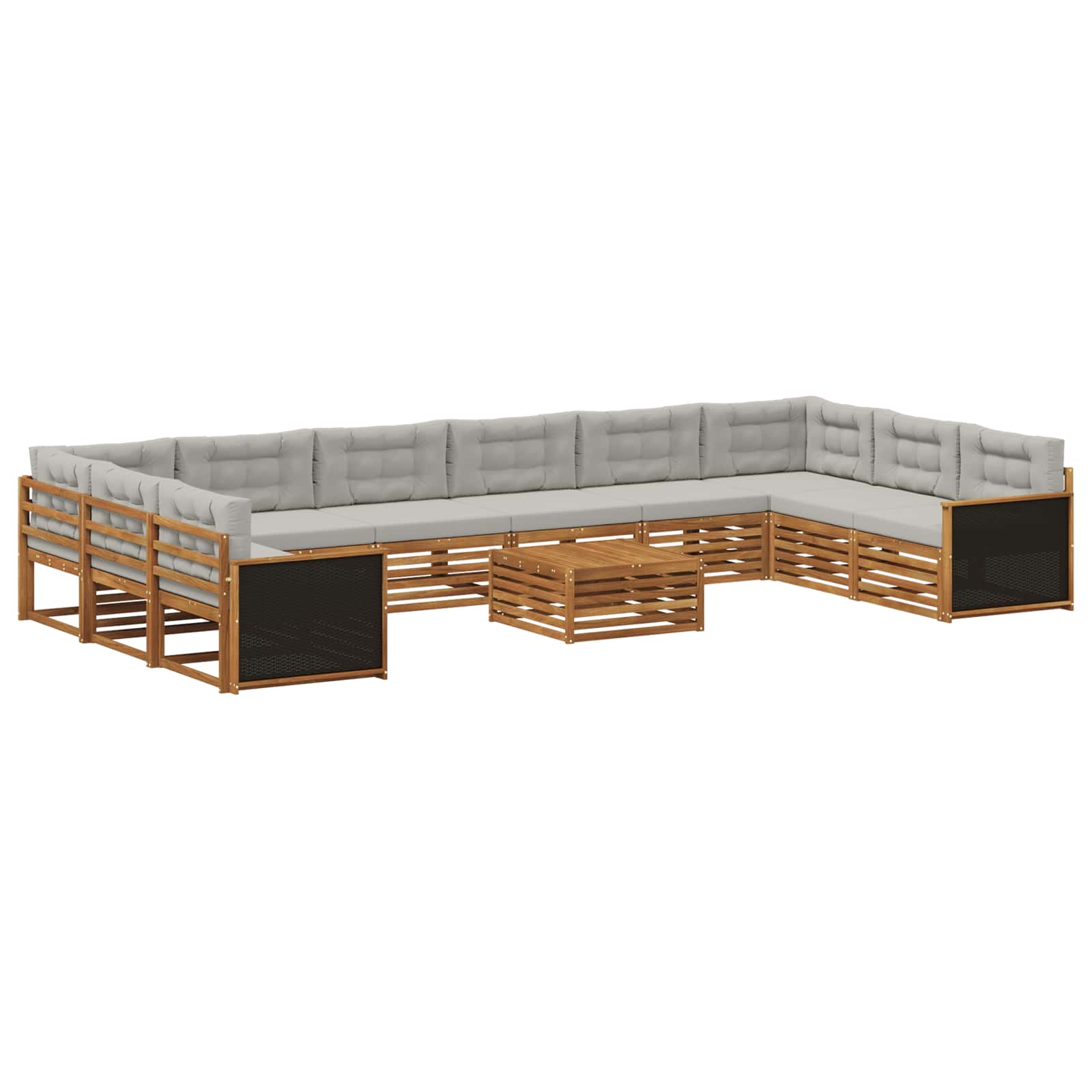 Sofa-Sets met kussen 11 pcs Massief Acaciahout image 1