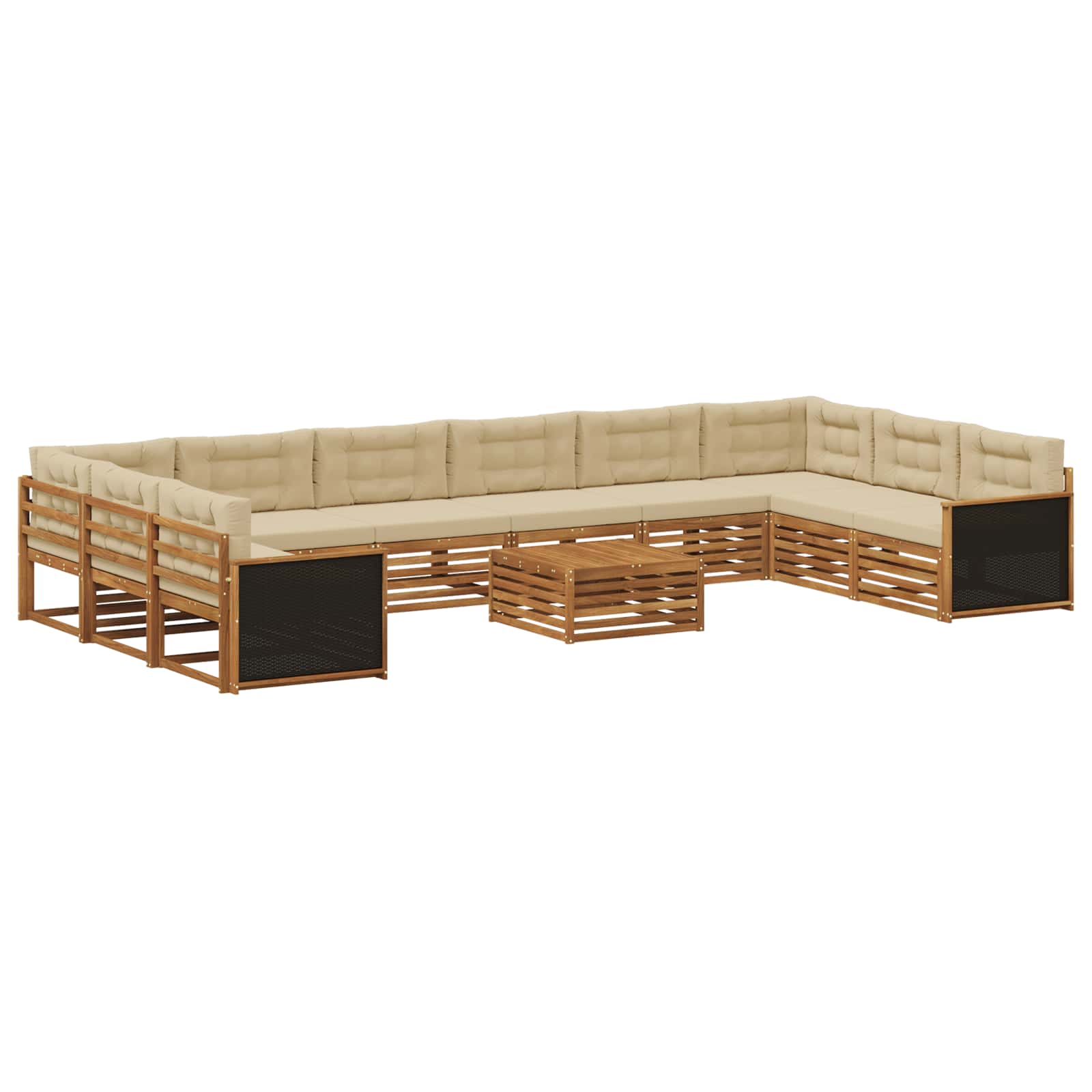 Sofa-Sets met kussen 11 pcs Massief Acaciahout image 1