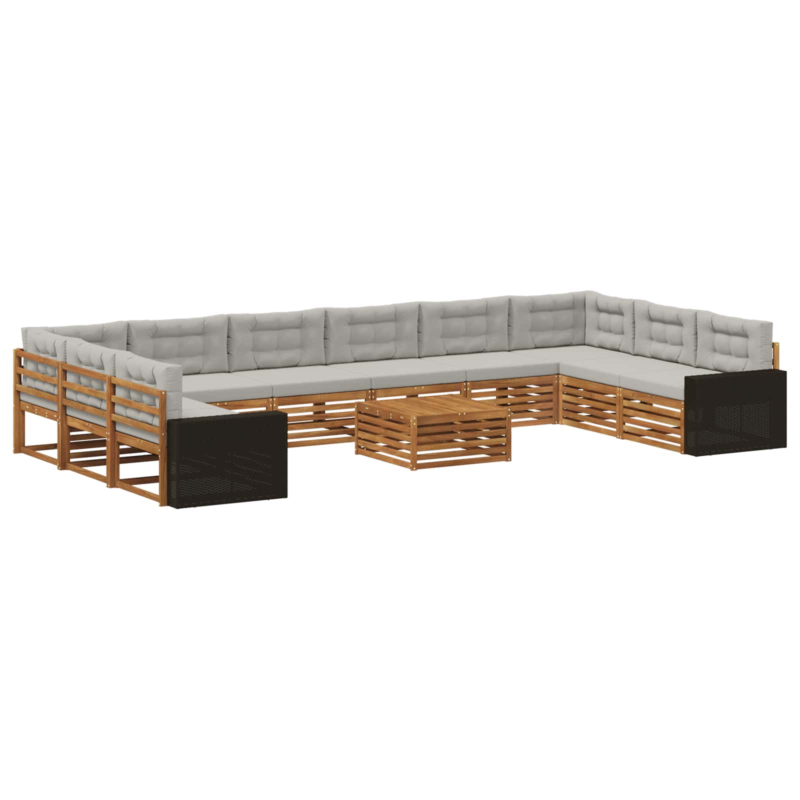Sofa-Sets met kussen 11 pcs Massief Acaciahout image 1