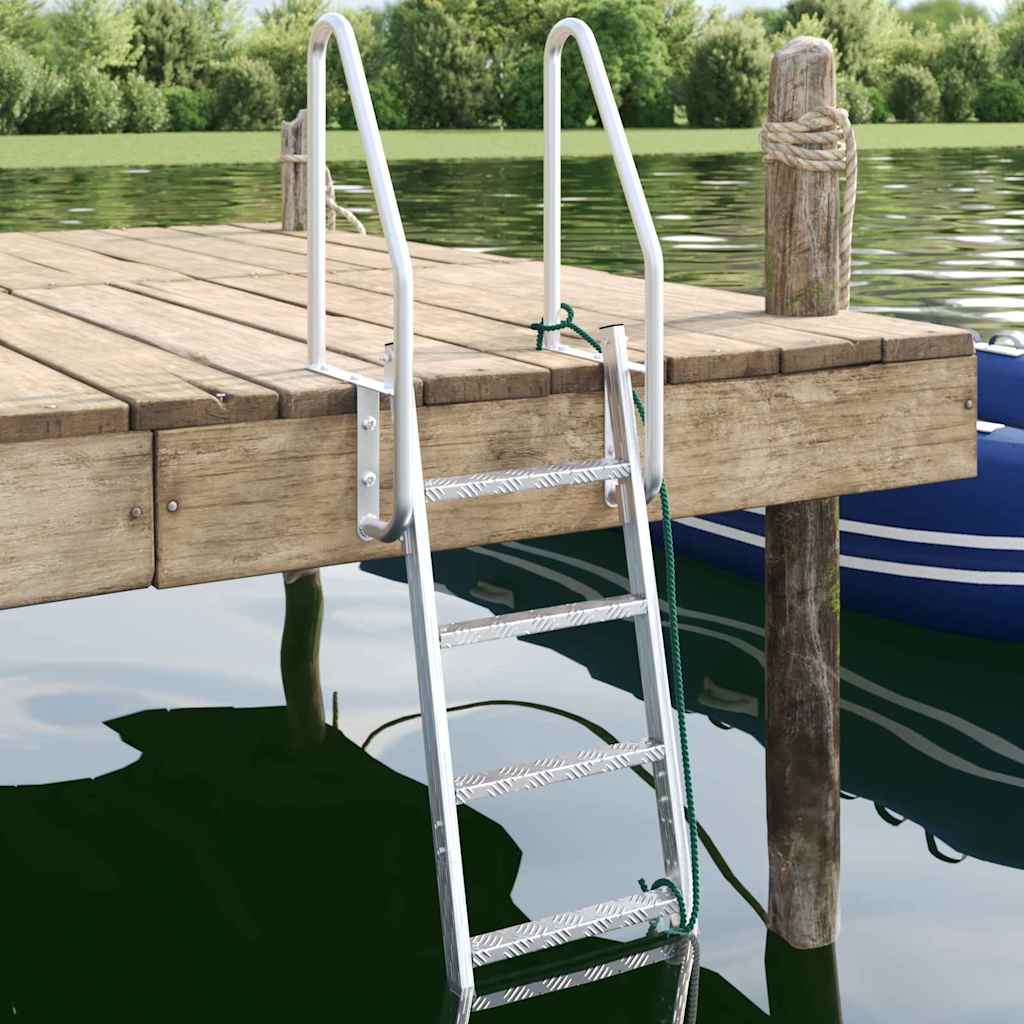 vidaXL Scară de doc Altele Manual Argintiu 58 x 77 x 166 cm Aluminiu