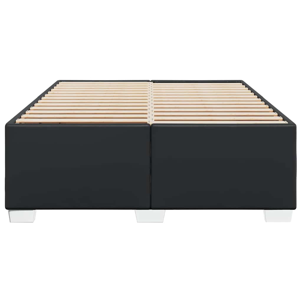 vidaXL Bedframe zonder matras 137x190 cm kunstleer zwart, foto 4