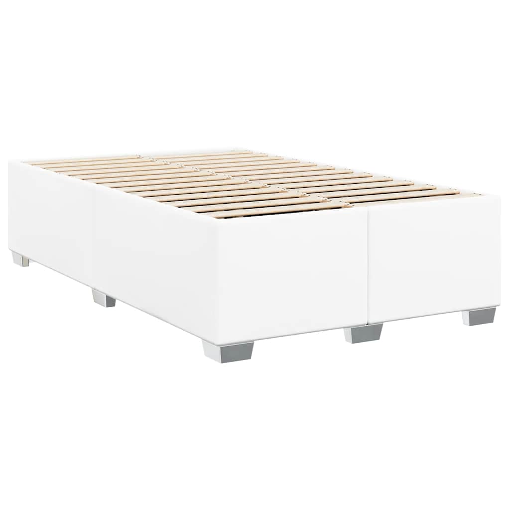 vidaXL Bedframe zonder matras 137x190 cm kunstleer wit afbeelding