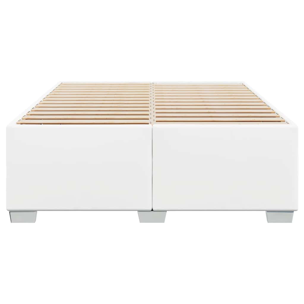 vidaXL Bedframe zonder matras 137x190 cm kunstleer wit, foto 4