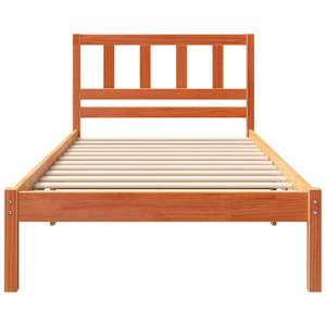 Rám postele Voskově hnědá 90 x 200 cm Masivní borové dřevo - obrázek 4