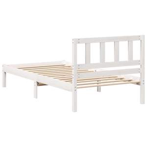 Rám postele s čelo Hnědá 100 x 200 cm Masivní borové dřevo - obrázek 6