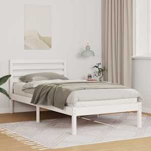 Konstrukcija postelje Bela 90 x 190 cm Masivno borovo les