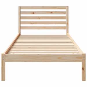 Rám postele s čelo Hnědá 80 x 210 cm Masivní borové dřevo - obrázek 5