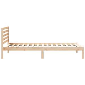 Rám postele s čelo Hnědá 80 x 210 cm Masivní borové dřevo - obrázek 6