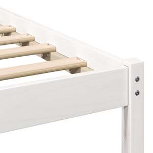 Rám postele s čelo Bílá 100 x 210 cm Masivní borové dřevo - obrázek 8