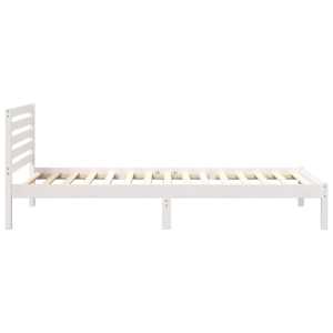 Rám postele s čelo Bílá 100 x 210 cm Masivní borové dřevo - obrázek 6