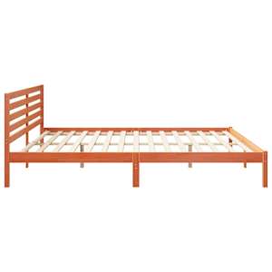 Rám postele Voskově hnědá 200 x 220 cm Masivní borové dřevo - obrázek 6