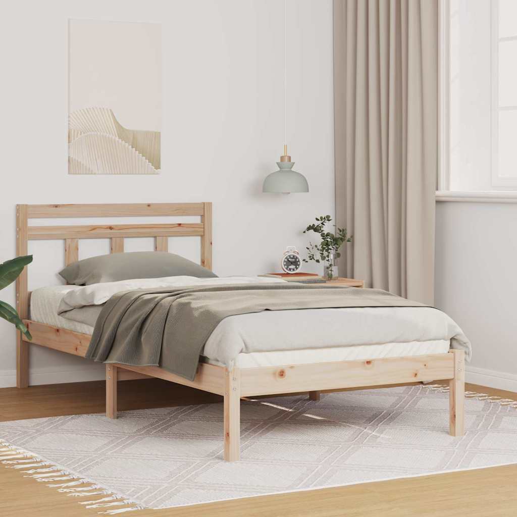 Bedframe Bruin 90 x 200 cm Massief grenenhout