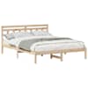 vidaXL Voodi raam Pruun 140 x 200 cm Tahke m&auml;nd