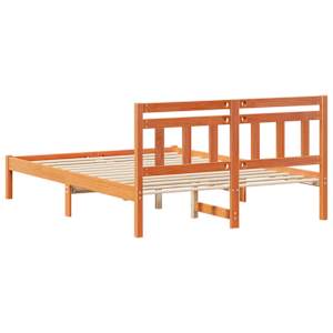 Rám postele Hnědá 140 x 190 cm Masivní borové dřevo - obrázek 7