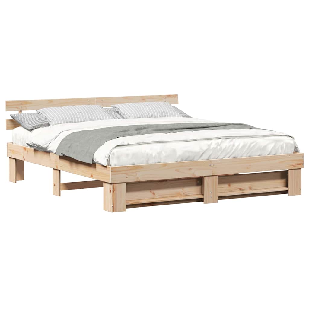 Naturholz-Bettrahmen 200 x 200 cm – Ansicht 3