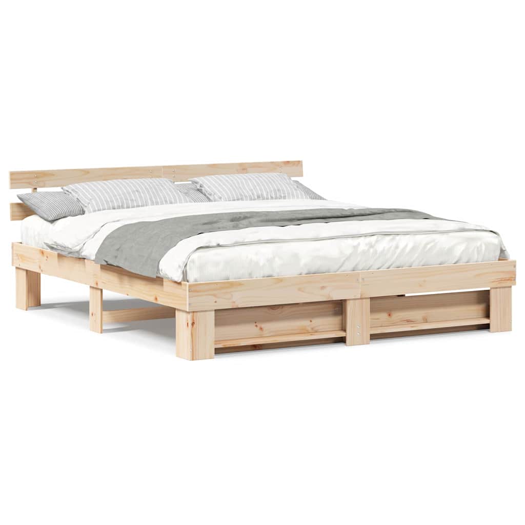 Naturholz-Bettrahmen 200 x 200 cm – Ansicht 4