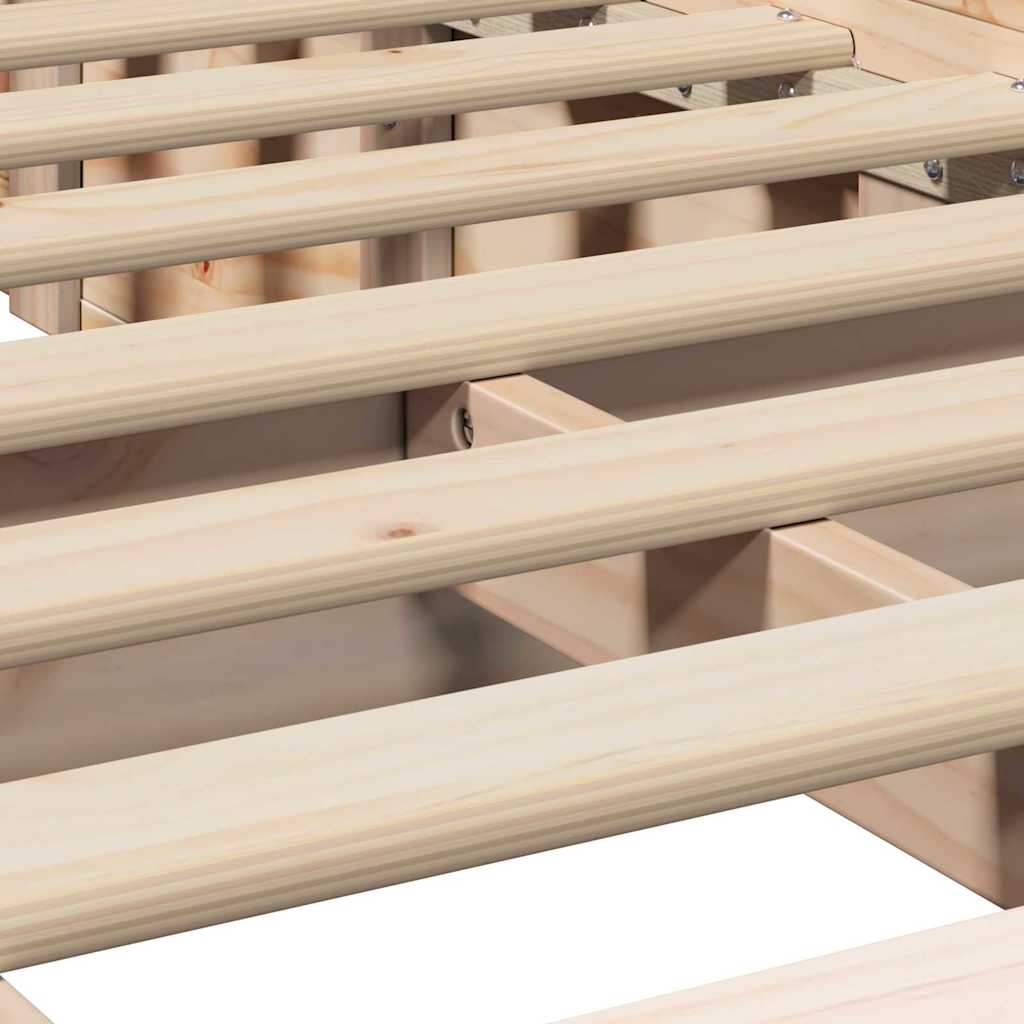 Konstrukcija postelje Voskast rjav 75 x 190 cm - slika 10