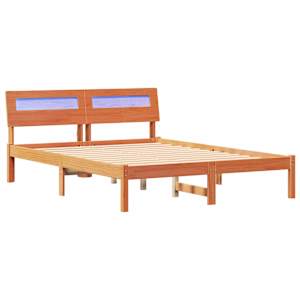 Rám postele Voskově hnědá 135 x 190 cm Masivní borové dřevo - obrázek 2