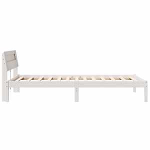 Rám postele s čelo Bílá 80 x 200 cm Masivní borové dřevo - obrázek 6