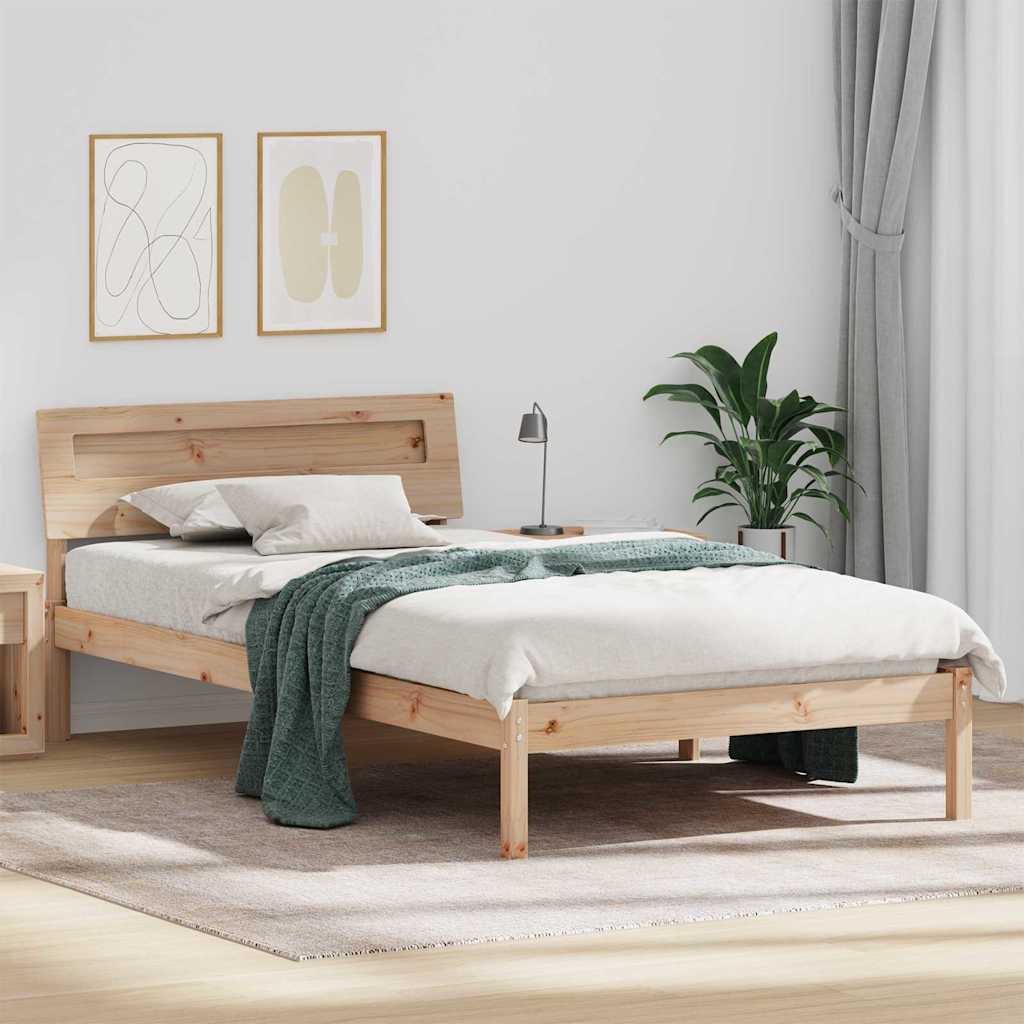 Bedframe Bruin 90 x 190 cm Massief grenenhout