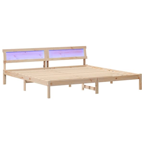 vidaXL Voodi raam peaga Pruun 180 x 200 cm Tahke m&auml;nd